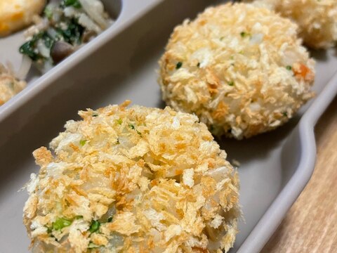 幼児食に！揚げないチーズカレーライスコロッケ